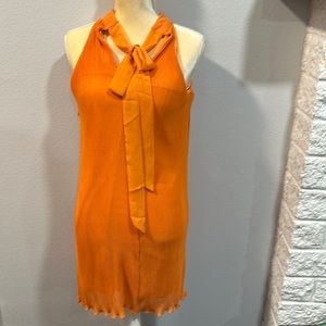 Boutique brand name Japxa dress  orange color stretchy Material.